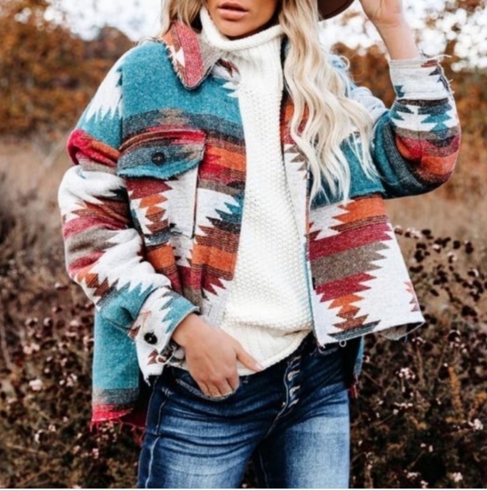 Shacket In Aztec Pattern - image 1